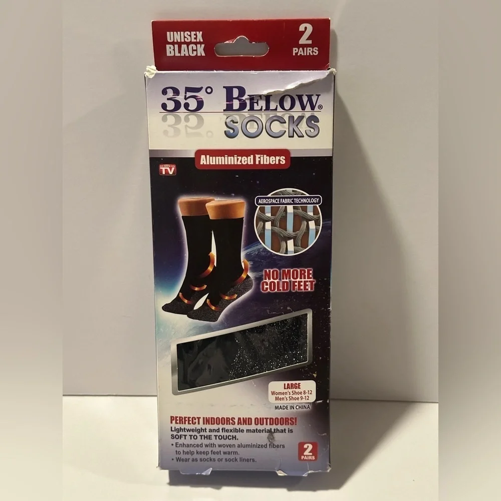 35 Below Socks - Black Aluminized Fibers 2 pairs